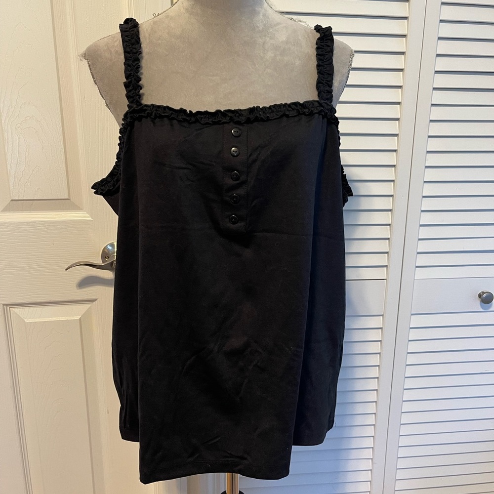 4/$20🎉All Worthy Hunter McGrady Knit Ruffle Tank XL - Picture 6 of 6